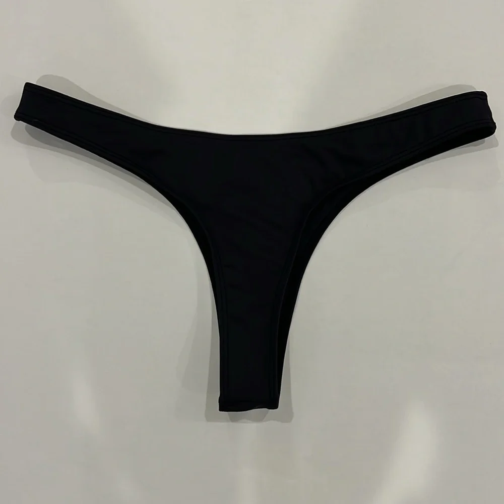 Frankie’s bikini’s Full Moon Micro black Bikini Bottom size small-NEW